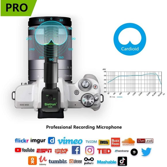 Universal Video Microphone w/ Shock Mount, Phone Stand, Windshield, Foam Cover, - Picture 5 of 6